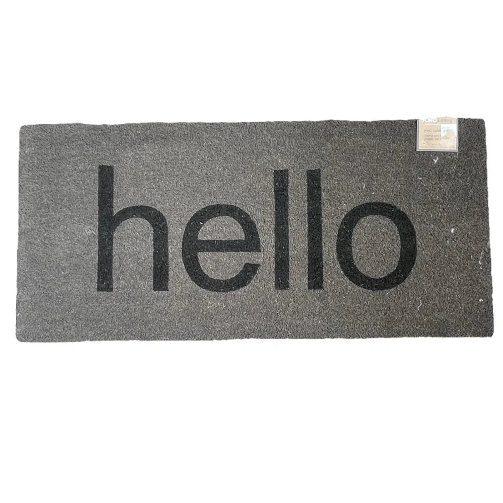 SOHO Living “HELLO” Natural Coir 22x47” Outdoor Decorative Doormat NWT